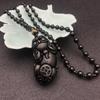 Unisex Chinesische Pixiu Anhänger Halskette Mode Charm Schmuck Geschnitzte Segen Perle Halskette Männer Frauen Glück Schmuck