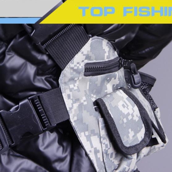 LUTAC High Quality Waterproof Nylon Multifunctional Fishing Accessories Waist Bag for Lake River Stream Fishing Sports