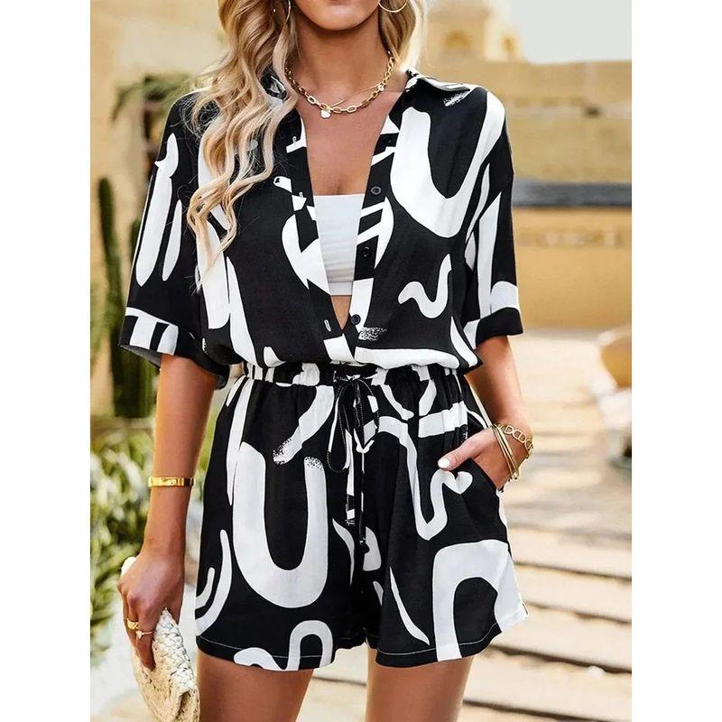 

Свободная рубашка шорты комплект из двух предметов женский женский свободные рубашки шорты комплект из двух предметов black XL