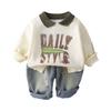 Kids Casual Long-Sleeve Set, Comfortable Daily Wear Outfits
