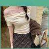 Solid Color Summer Spring Women One Shoulder Short Sleeved Shirt Slim Oneck Blouses Pullover Tight Short Top Sxxl