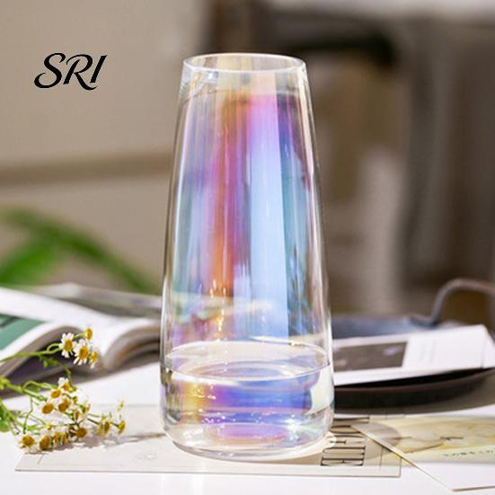 Große Kapazität Vase Klare Blumenvase für Tischmittelstück Haus Innen Schreibtisch Dekoration Wohnzimmer Modern Glas Dekorativ Hochzeit Party Einweihung