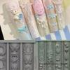 Silicone Nail Art Mold Cartoon Lace Bow Rabbit Cute Candle Moon Flower Strawberry Nail Art Diy 3d Decoration Mold Design Tools