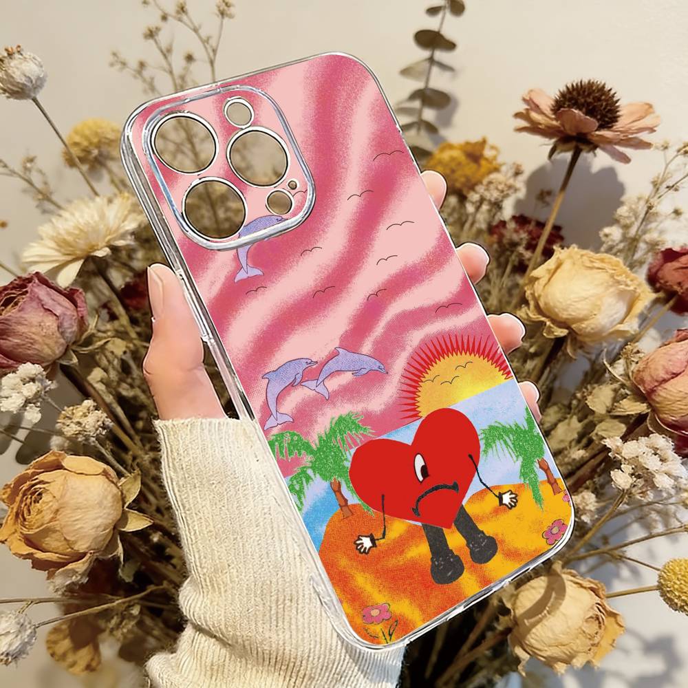 

Bad B-bunny F-fondo Phone Case Transparent Silicone Soft For iPhone 17 16 15 14 13 12 11 Mini Pro Max Plus iPhone16e