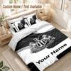 Custom Name Bedding Set 3 PiecesNewcastle United FC Print Duvet Cover + 2 Pillowcases Soft Bed Decor