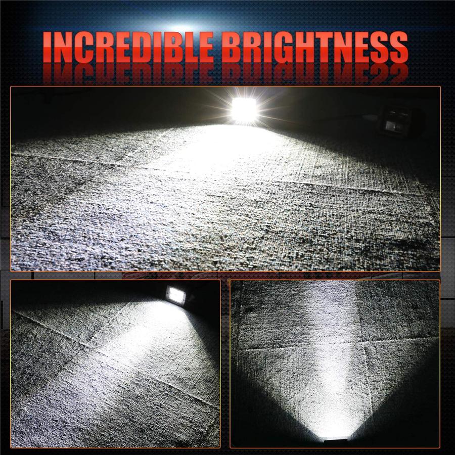 2Pcs 128W 12800LM CREE LED Pods 3 Inch Off Road Lights LED Driving Lights