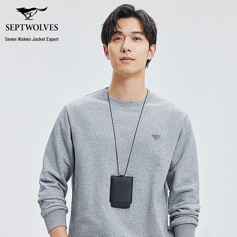 SEPTWOLVES Men's Terry Crewneck Sweatshirt