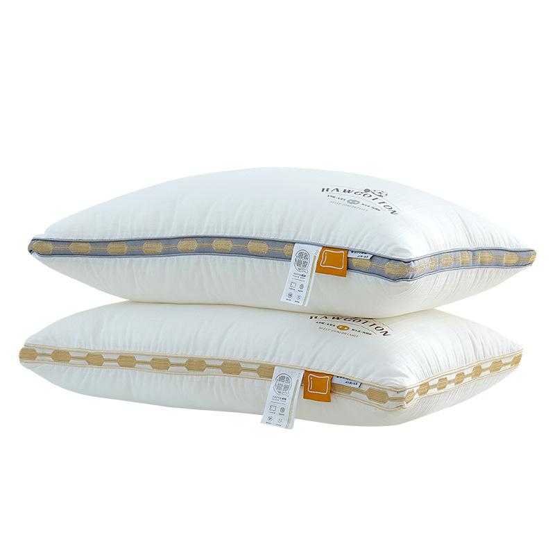 Cotton Dye-free Pillow Core Raw Cotton Feather Velvet Pillow Single Household Medium Pillow Pillow Core High Pillow Adult Neck Pillow