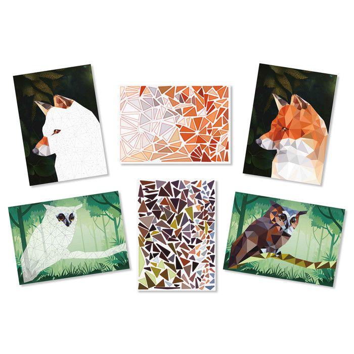 Kit tableaux stickers au numéro A4 animaux de la forêt 2 pièces