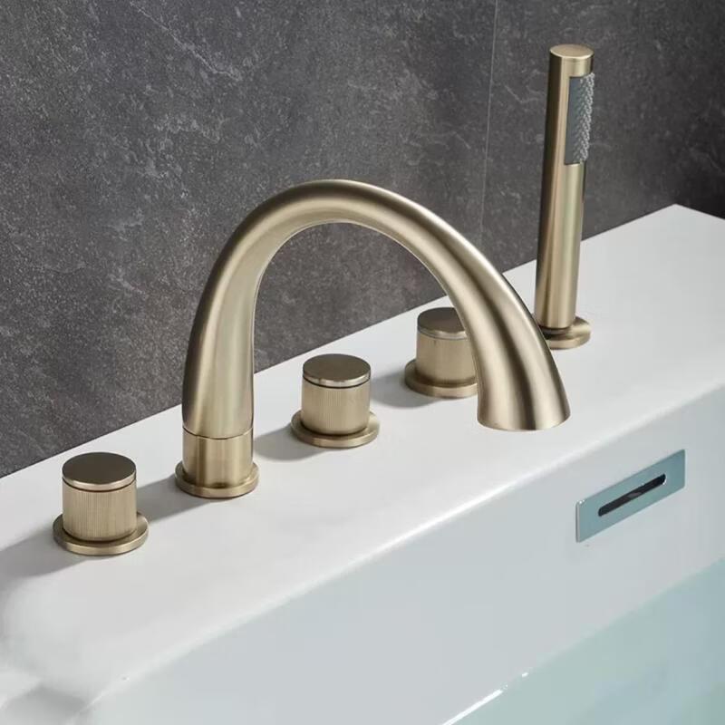 TLXT 5-Piece Deck-Mounted Bathtub Faucet