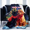 1PC Custom Name Christmas Cats Dogs outdooor Flannel blankets Throw Blanket All-Season Throw Gift Bedspread for Couch, Bed, Camping Holiday Birthda