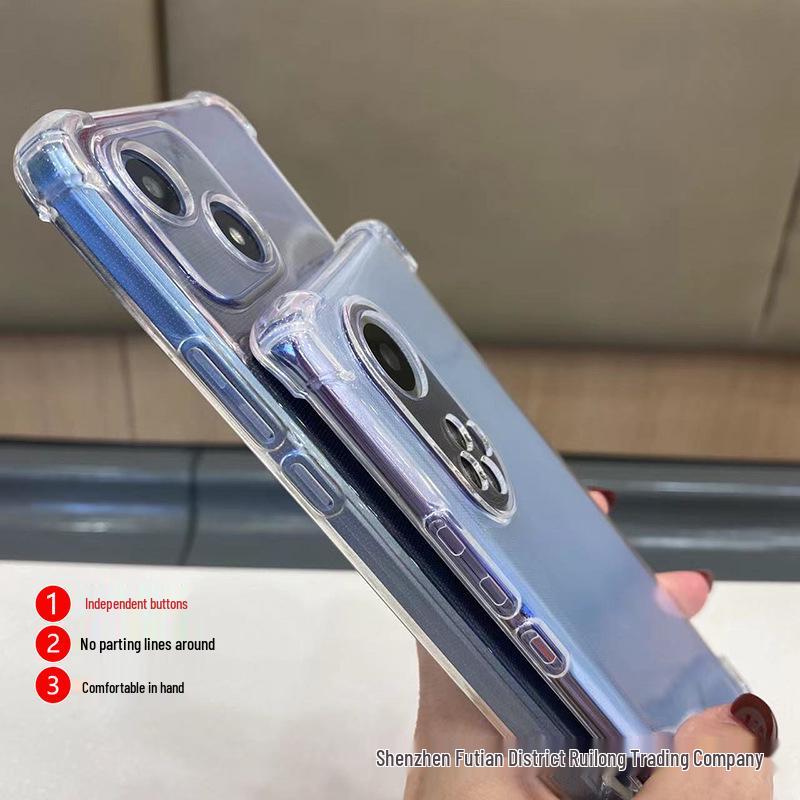 Huawei Honor 70 Transparent Airbag Anti-Fall Silicone Phone Case, Compatible with X40i, P20, 30, and Enjoy 10 Plus.