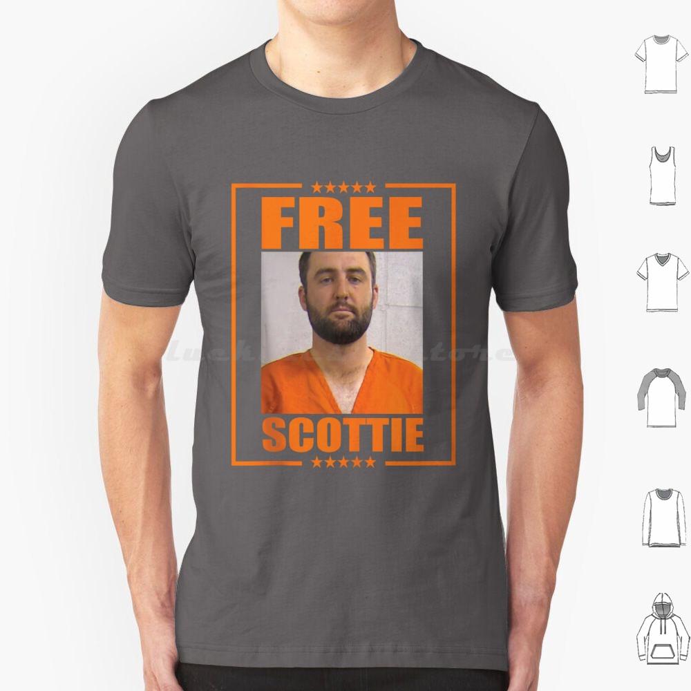 Free Scottie Mugshots T Shirt Cotton Men Women DIY Print Free Scottie Scottie Pga Valhalla Police Cops Scottie Scheffler Golf