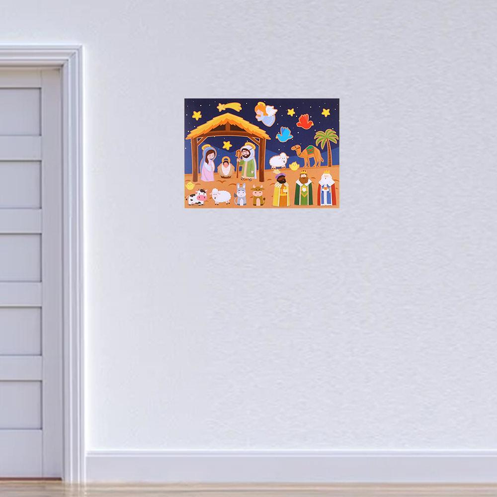 Nativity Nativity Stickers Recognition Training DIY Puzzle Games Sticker Christmas Crafts Gifts