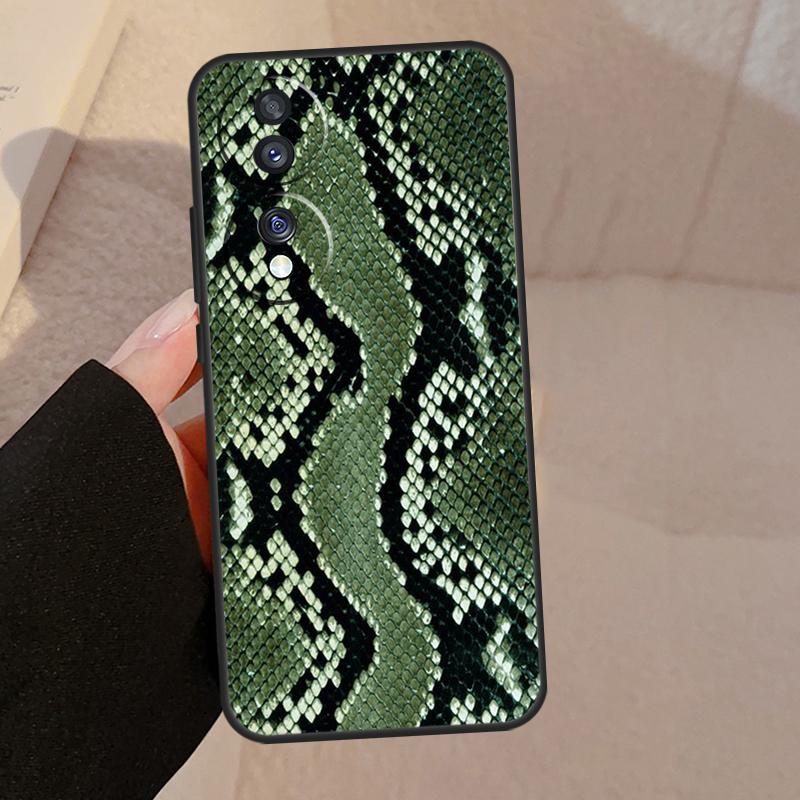 Snake Skin Print For Honor Magic 8 5 6 7 Pro Case For Honor Win RT 200 400 50 70 90 Lite X8b X8c X9a X9b X9c