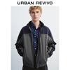 UR Herren Sportliche Colorblock Oversized Jacke