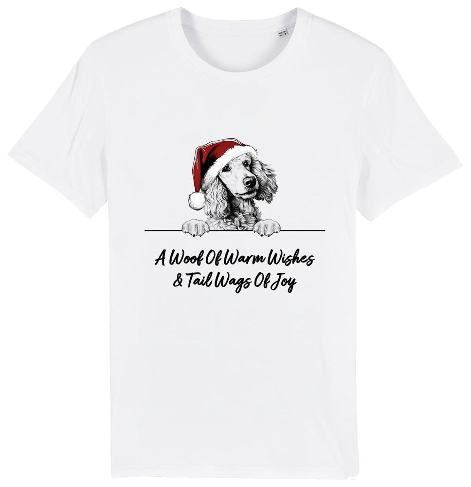 

POODLE Christmas Dog T-Shirt Adults Kids Woof Wishes Tail Wags Dogs Xmas Gift M