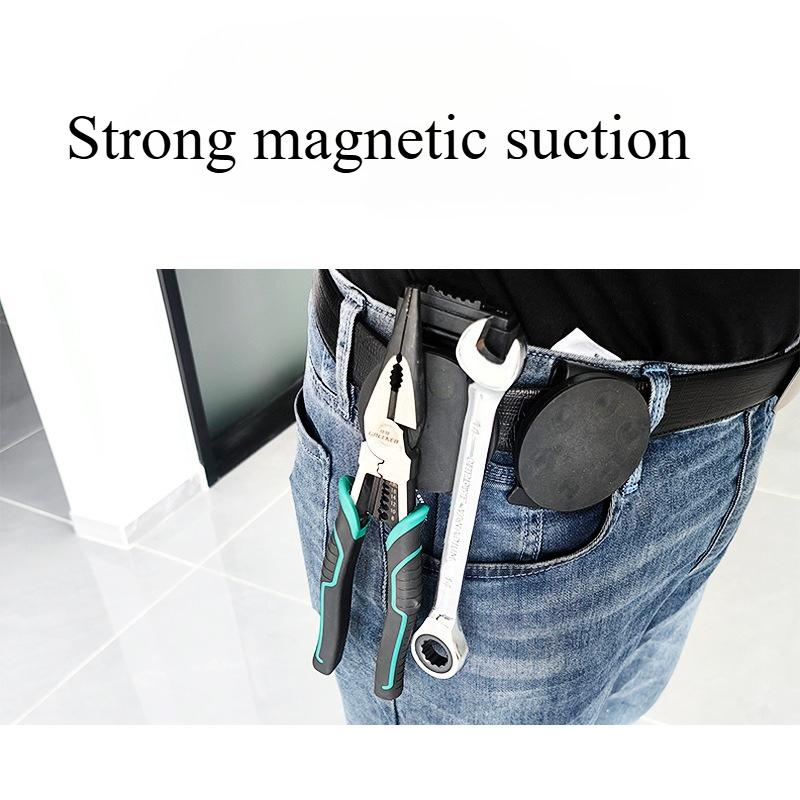 43/55/66mm Non-Slip Clip Magnetic Belt Clip DIY Tool Holder Adjustable Portable Screw Suction Hardware Magnetic Belt Buckle