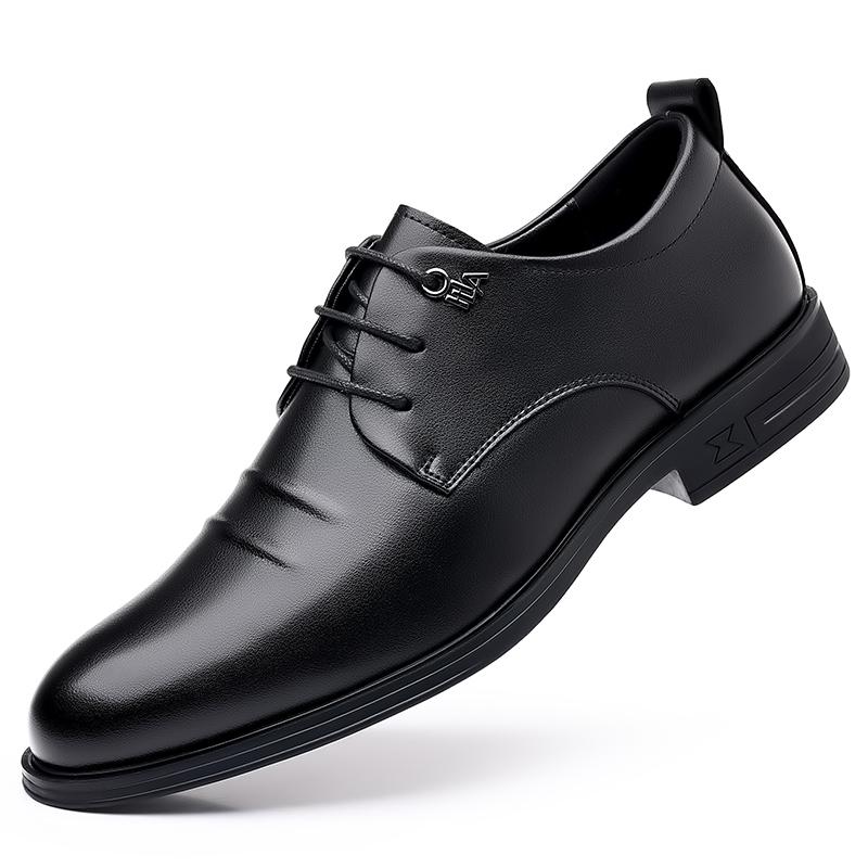 Fashion Men's Casual Oxford Shoes New Arrival Office Party Footwear Lace-Up Leather Outdoor Flats Wedding Formal Dress Business Shoes
