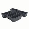 5 Pieces Rectangular Planter with Tray Long-Lasting Trough Drainage