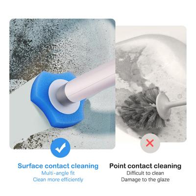 5Pcs Bathroom Disposable Toilet Brush Cleaning No Dead Corner Wash Toilet Brush