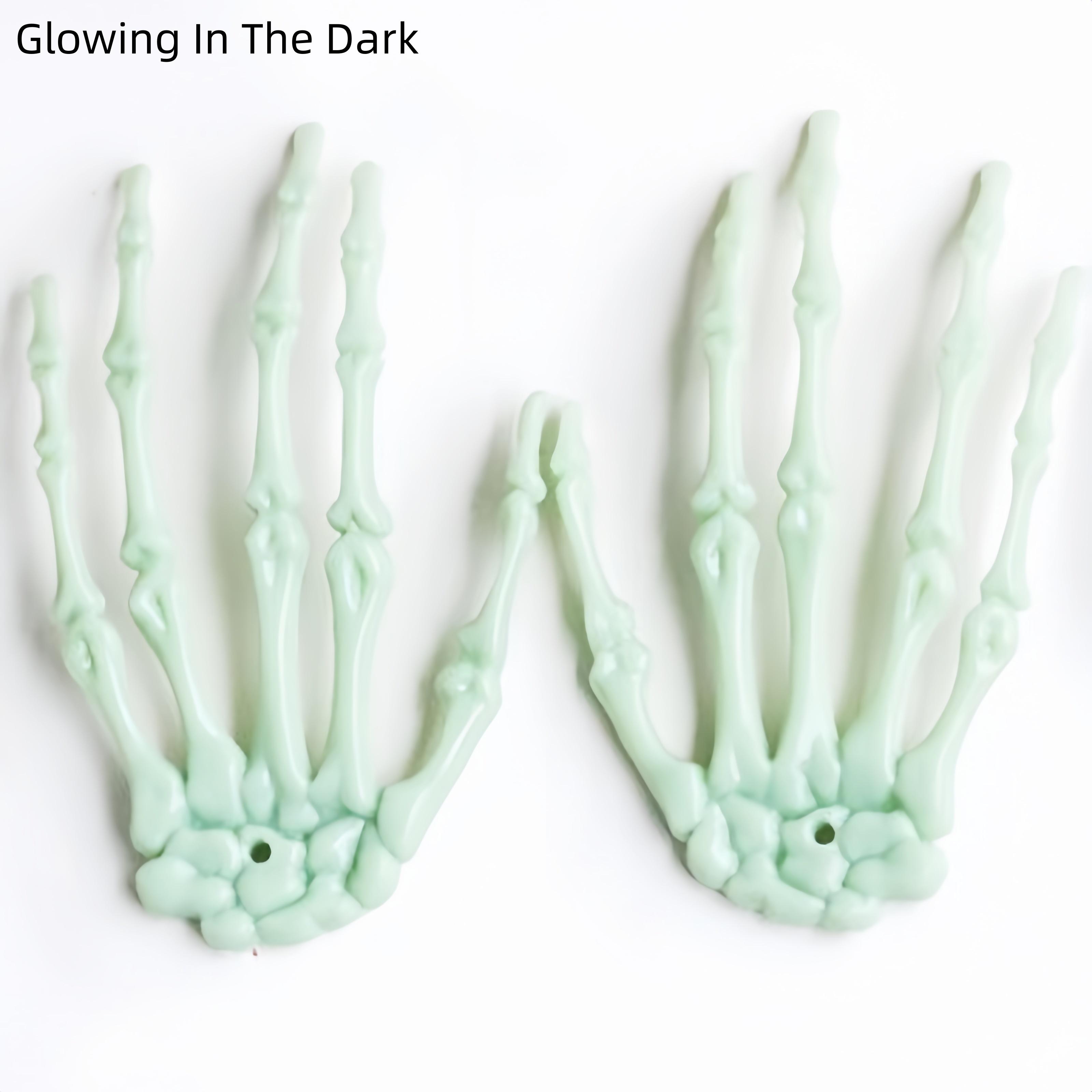 

1 пара Хэллоуин скелет призрак коготь пластик имитация человеческой руки кости Хэллоуин украшения принадлежности для вечеринки 15.5*10 см