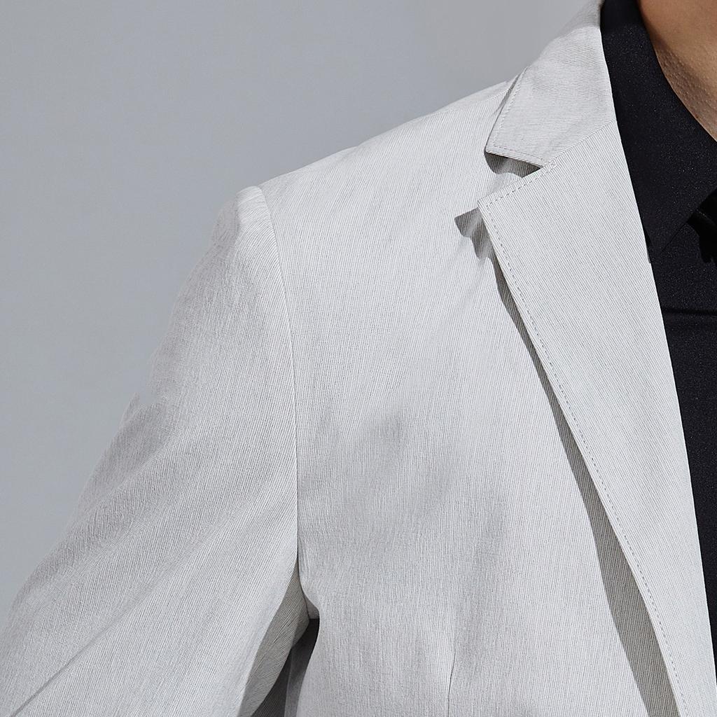Lightweight and Easy to Maintain Spring Cotton Skin-Friendly Men's Casual Suit Solid Color Thin Suit Single West Jacket