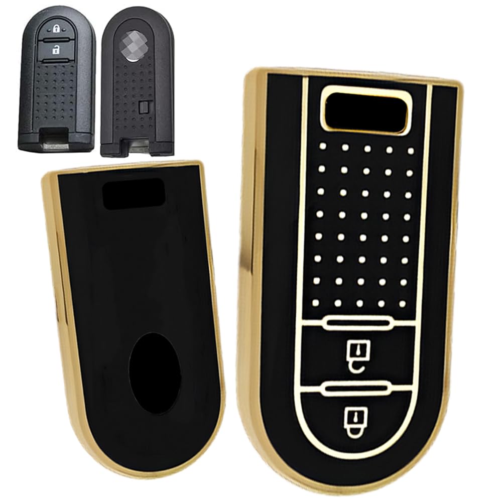 

Чехол для смарт-ключа Чехол для ключа Брелок для ключей Подходит для DAIHATSU Тип 2 Черный [ontto] Daihatsu, Move, Tanto, Cast, Activa, Style,