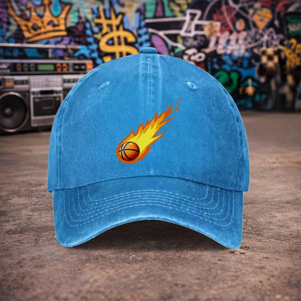 pc pcs Unisex Flame Baseball Cap Suitable for Unisex Women Retro Duckbill Hat with Hook Loop Closure Lightweight Washed Cap
