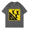 Cat Caution Square Funny Animal Crossing Sign Graphic T Shirts Fashion Oneck Oversized Tshirt Unisex Casual Cotton Tshirts