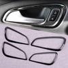 Car Interior Black Door Handle Frame Cover Trim Set Fit For Ford Focus ST RS 2015 2016 2017 2018
