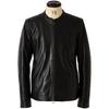 LIUGOO Genuine Leather Single Rider Jacket LIUGOO SRS12B S Size Black Men's