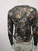 European Fashion 2025 Women's Retro Camouflage Tree Branch Pattern U-Neck Slim Fit Cropped T-Shirt