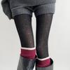 Dark Gray Pantyhose Women'S Spring And Autumn Retro Love Hollow Outer Stockings Japanese Jk Sweet White Leggings