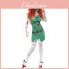 Adult Witch Costume Green Dress With Blood Accents Perfect For Halloween Parties