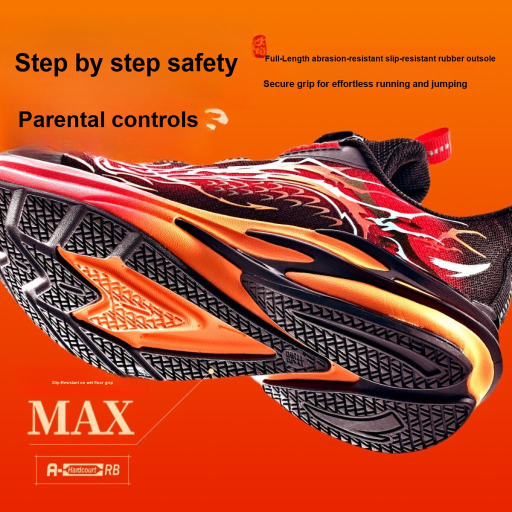 Anta Kids Red Flame Trendy Fashion Comfortable Versatile Lightweight Shock Absorbing Low Top Running Shoes Men sneaker A12515510