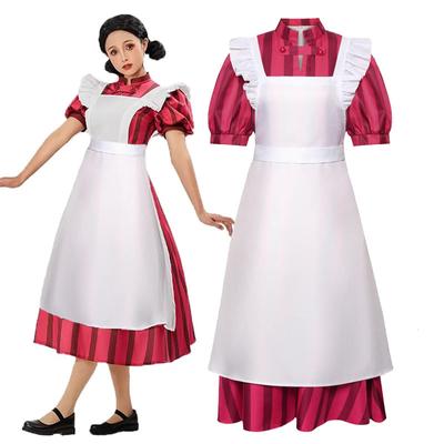 Anime The Boy and The Heron Kiriko Cosplay Costume Disguise for Women Maid Dress Fancy Lolita Outfits Halloween Carnival Suit