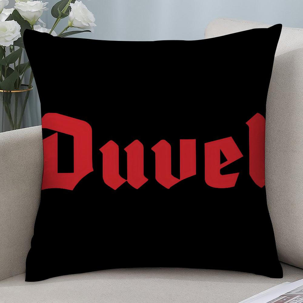 D-Duvel Beer Design Pillow Case Short Plush Pillow Covers Sofa Decorative Gift Home Double-sided Printing Cushion Cover