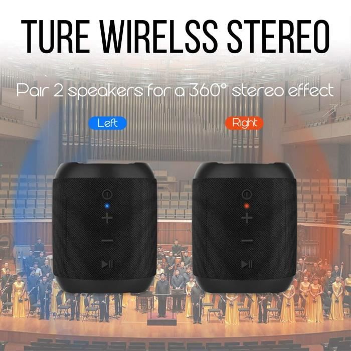 Enceinte Bluetooth Portable - MARQUE - Modèle - Etanche - 16 Heures Autonomie - Son 360°