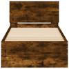 Bed Frame with Headboard Smoked Oak 90x190 Cm Wood Based Material
