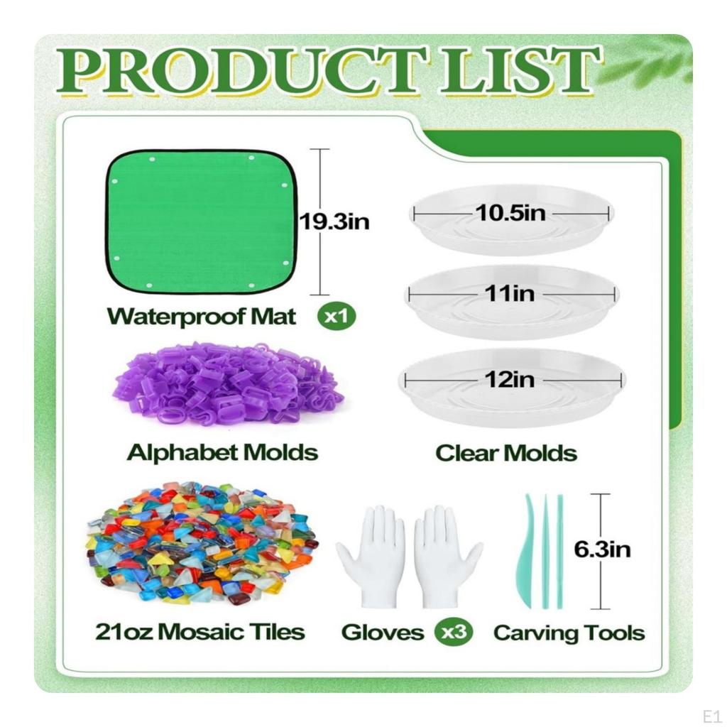 Mosaic Stepping DIY Set Complete Garden Clear