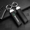Leather Car Emblem Keychain Key Ring High Quality Metal Keyring For Skoda 3 2 Octavia Karoq Superb Yeti Rapid Kodiaq Fabia Kamiq Kyvc74