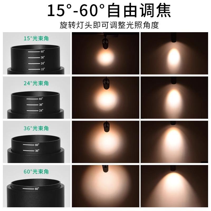 Jewelry and jade museum dimming focusing track light, supermarket gold clothing store stepless dimming track spotlight