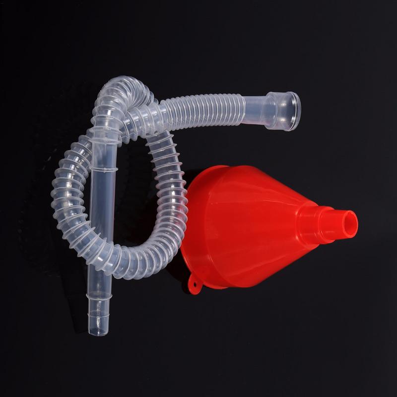 Long Pipe Detachable Hose Filling Funnels Car Refueling Funnel Telescopic Extension Car Motorcycle Engine Gasoline Oil Funnel