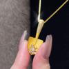 Vietnamese Gold Light Luxury Shovel Pendant Necklace - Creative Design Gift for Her