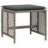 Vidaxl 9-Cz. Garden Furniture Set With Cushions, Grey, PE Rattan
