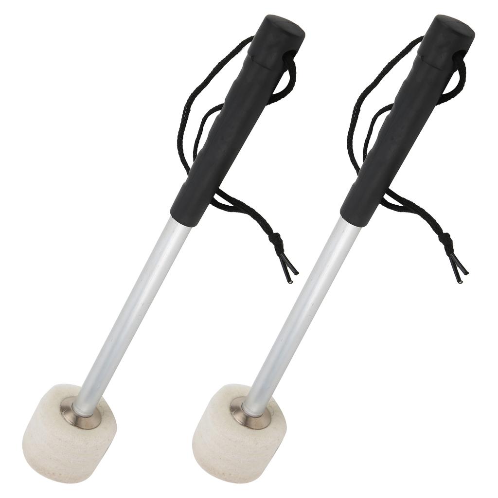 2Pcs Wollfilz Kopf Drumstick Starke Flexibilität Tragbare Rutschfeste Instrument Zubehör