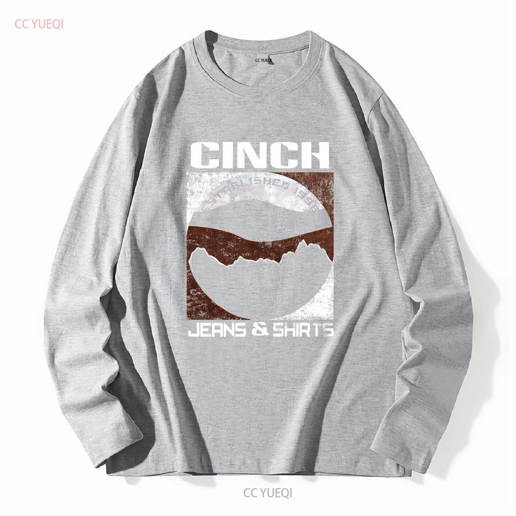 Cinch Jeans Mountains Cowboy Rancher Farmer T Shirt Mens Medium long or short sleeves vintage Washed Versatile graphic