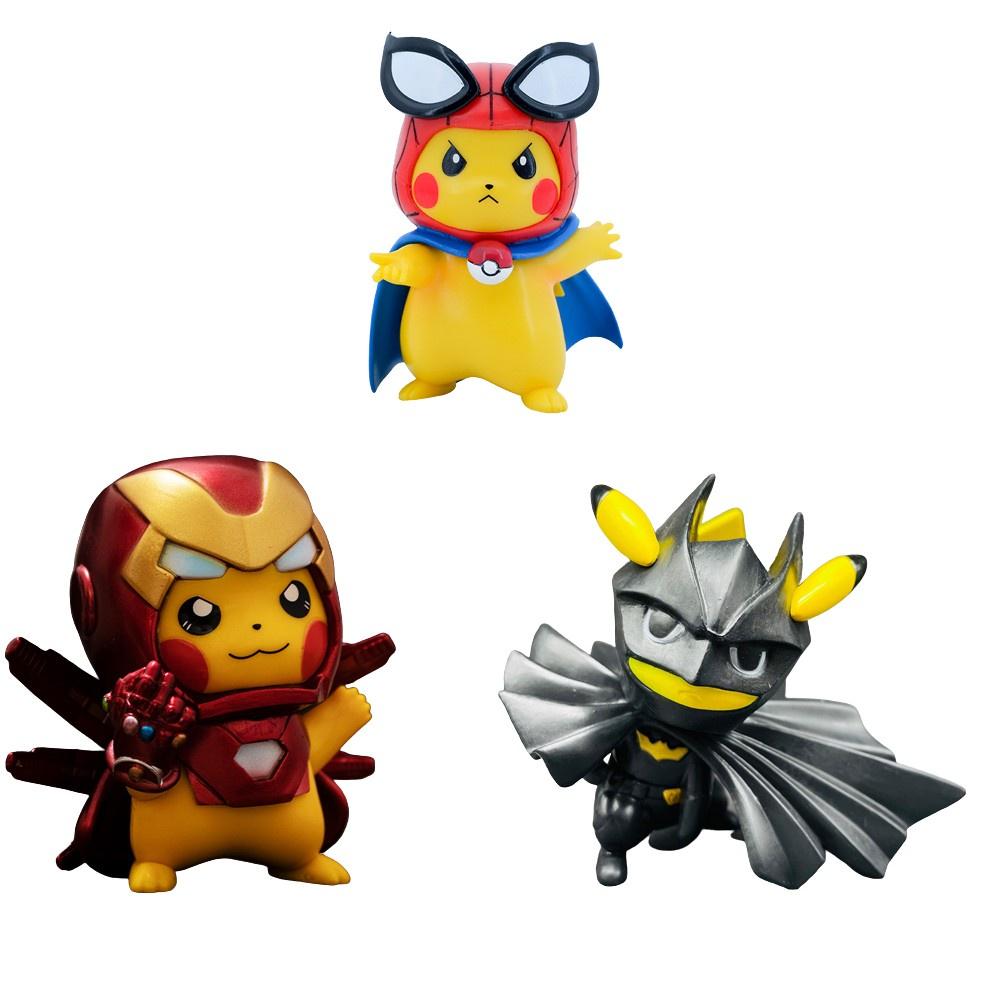 Marvel Avengers Infinity War Captain America Figure Collection Pikachu Ornament