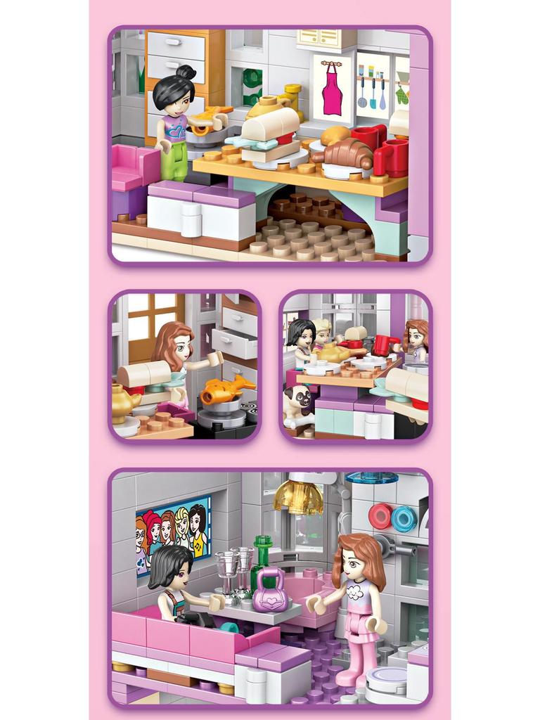 Chao Bao 7647 Lego-Compatible Seaside Villa Girls' Building Blocks Puzzle Toy